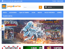 Tablet Screenshot of juegodcartas.com